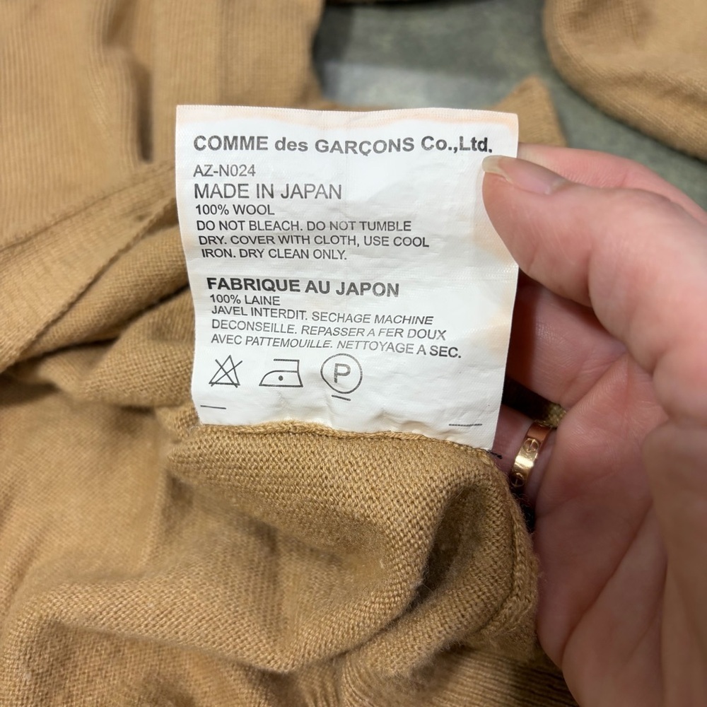 Comme des Garcons Play Womens Heart Logo Wool Cardigan Sz M Made in Japan Luxury - Picture 9 of 12
